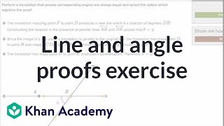 Line And Angle Proofs Exercise