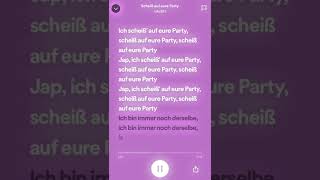 scheiss auf eure party (sped 🆙 +lyrics)