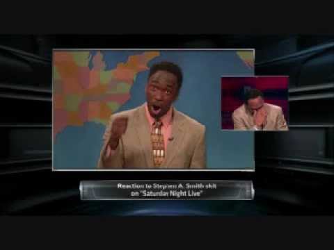 Stephen a smith reaction to spoof (SNL)