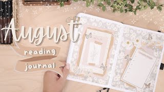 2022 August Reading Journal Setup | Book Journal Setup | Scrapbook Journal | Collage Journal