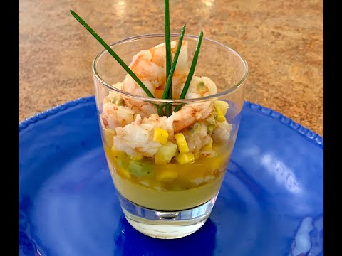 Salade de crevettes aux fruits exotiques