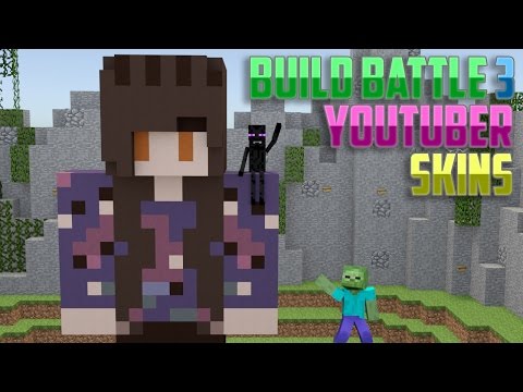 Monster School: Build Battle 3 | Youtuber Skins - Minecraft Animation | Best Build Battle