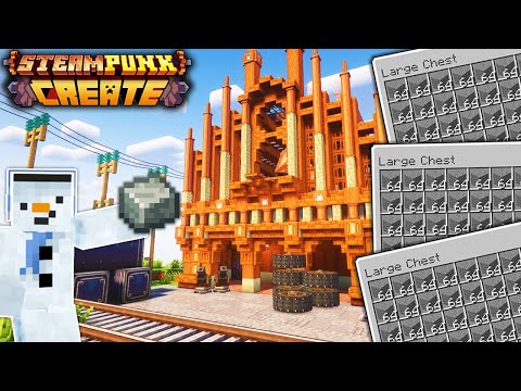 Insane Andesite Alloy Farm in Steampunk Minecraft!