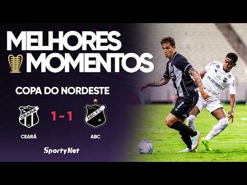 Gols e lances de Ceará x ABC-RN