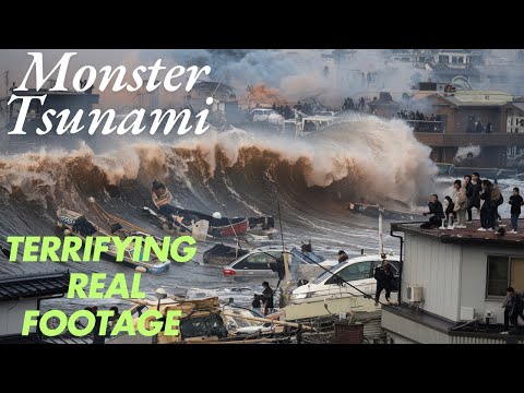 "World’s Most Horrifying Monster Tsunami Caught on Camera 🌊 | Shocking Real Footage"