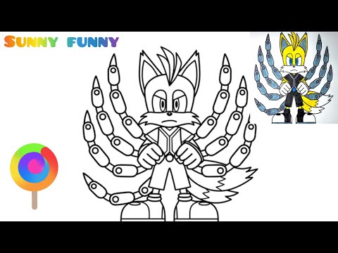 Tails Nine From Sonic Prime Coloring Pages / Drawing / Jim Yosef - Link [NCS Release]