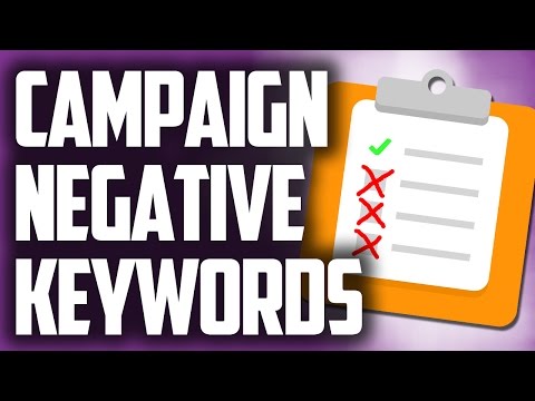 Campaign level negative keywords in Google Adwords PPC