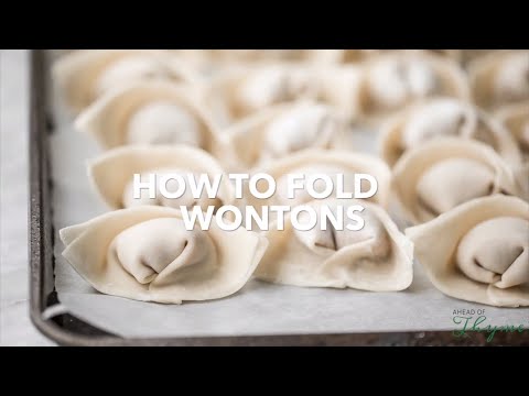 How to Fold Wontons (Chicken and Cilantro Wontons)
