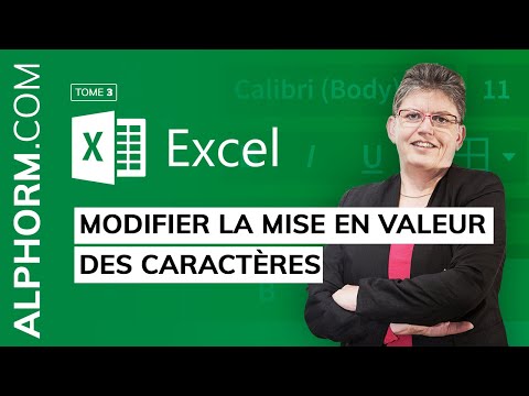 Tuto EXCEL 2016 initiation Présenter les données | Modifier la mise en valeur des caractères