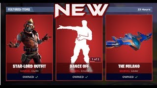 Cronicgamerz Fortnite New Black Widow Avengers Skin Out Now - fortnite new marvel outfit star lord skin guardian axe dance off emote