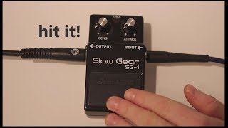 Video thumbnail for Slow Gear SG-1 BOSS pedal tested with 25 settings by Thunder Lightning