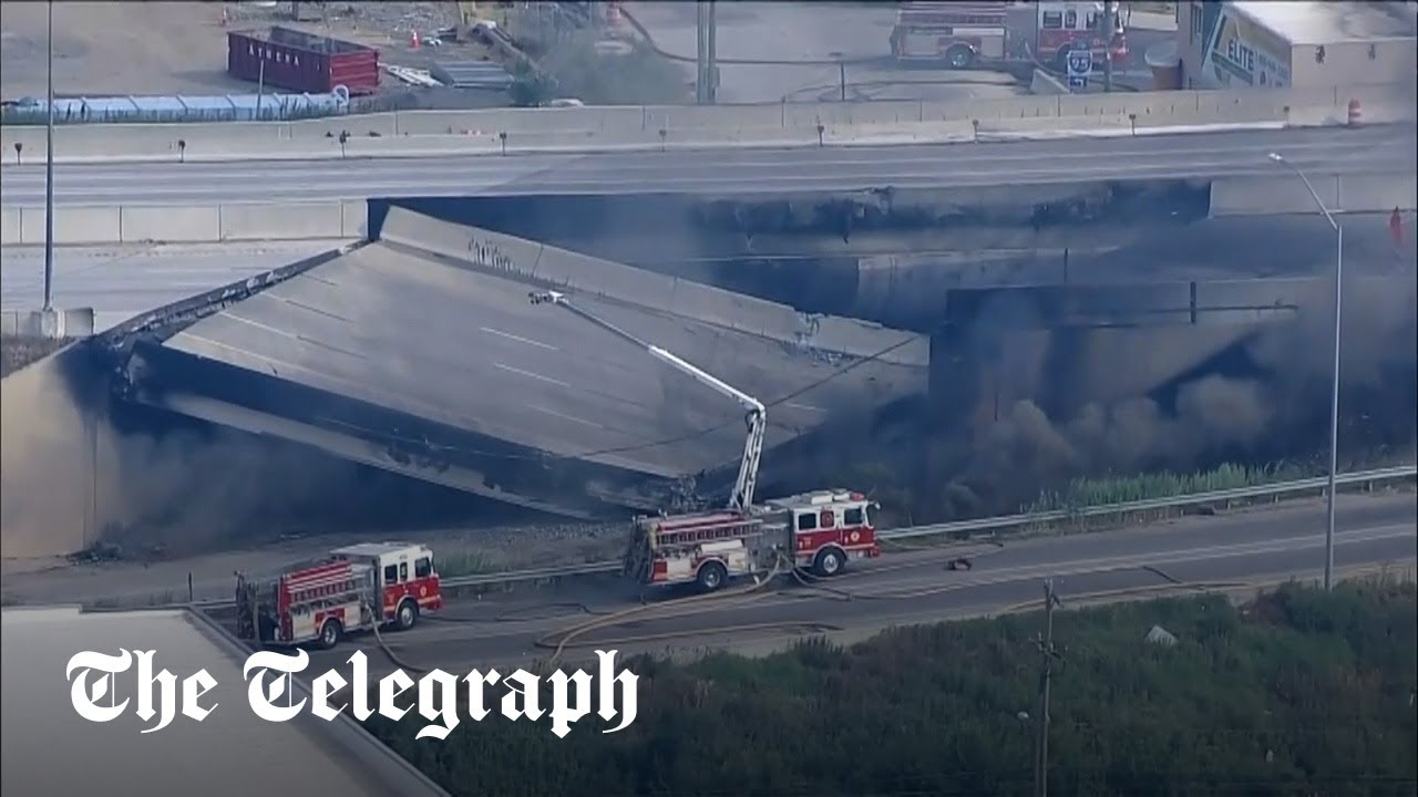 I-95 stürzt in Philadelphia ab, nachdem ein Tanklastwagen Feuer fängt