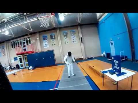 RAF Fencing Union Senior Championships 2016 Farrer vs Baig Foil DE