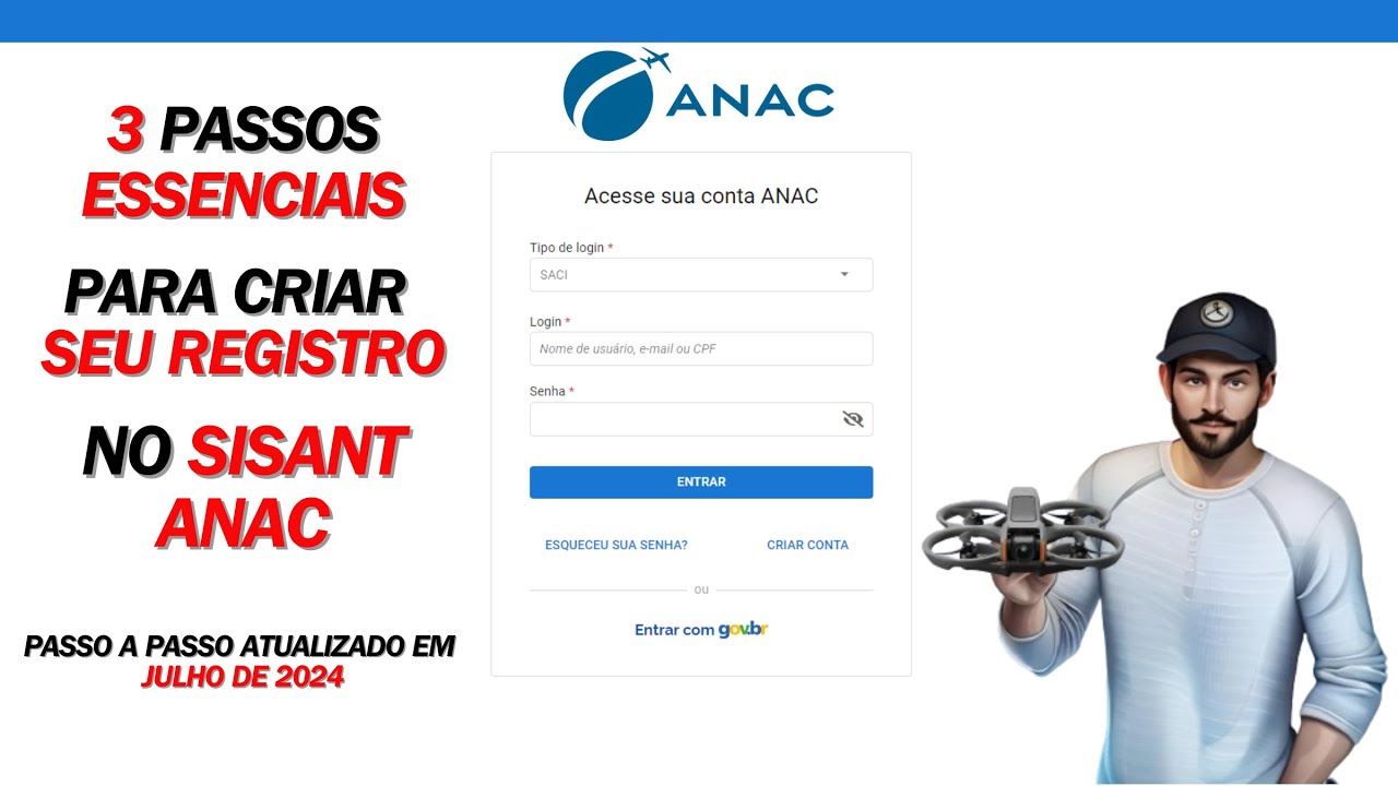3 PASSOS ESSENCIAIS PARA CRIAR SEU REGISTRO NO SISANT ANAC 2024 🚨