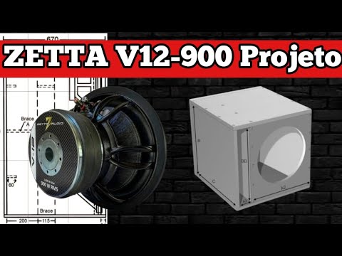Projeto grátis de caixa para subgrave Zetta V12-900 duto régua som automotivo @kiakx