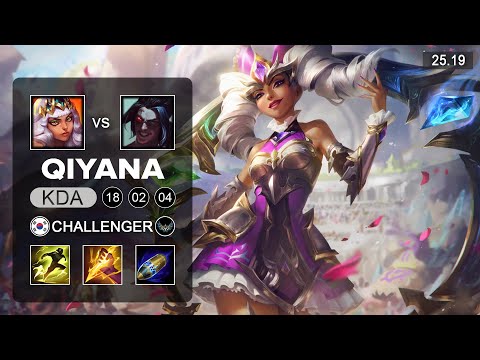 Qiyana vs Kayn Jungle - KR Challenger - Patch 25.19 Season 15