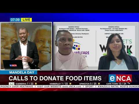 Mandela Day Calls to donate food items