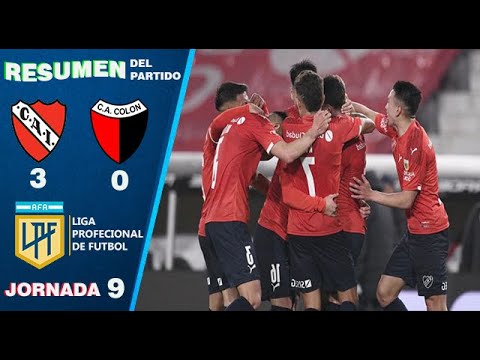 Resumen INDEPENDIENTE 3  - 0 COLON - Fecha 9