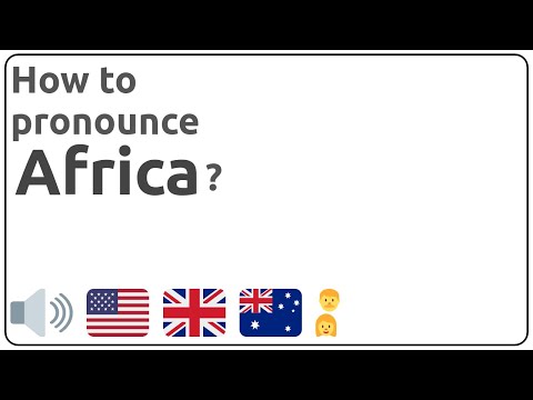 How to pronounce Africa in english?