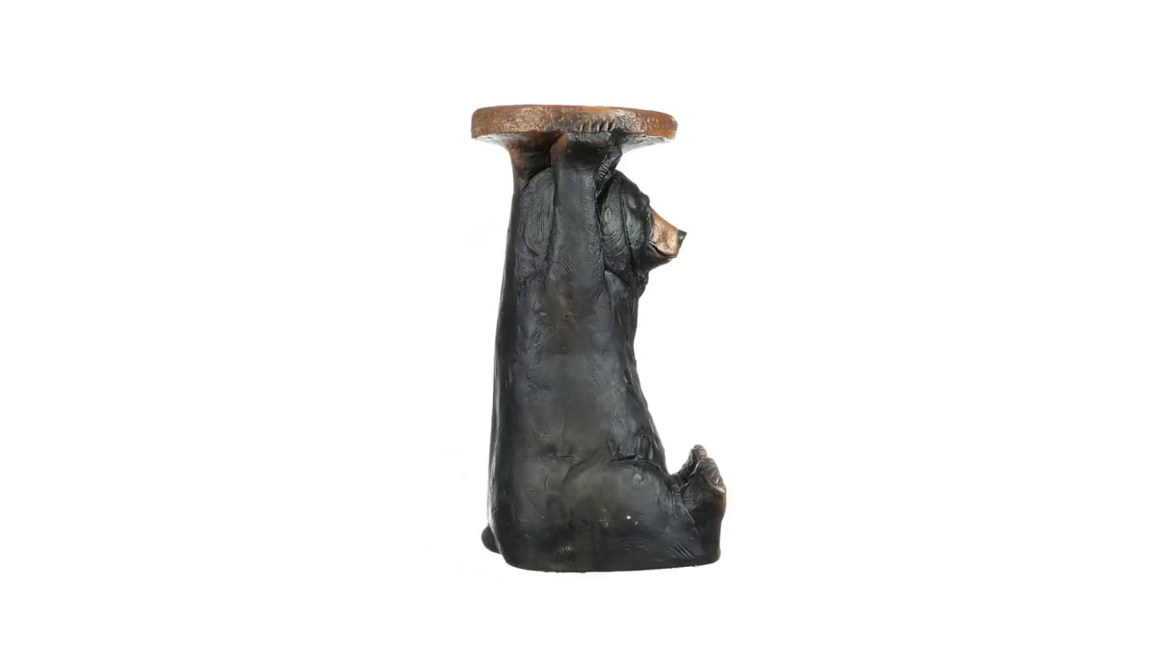 Black Forest Bear Sculptural Pedestal Table Video
