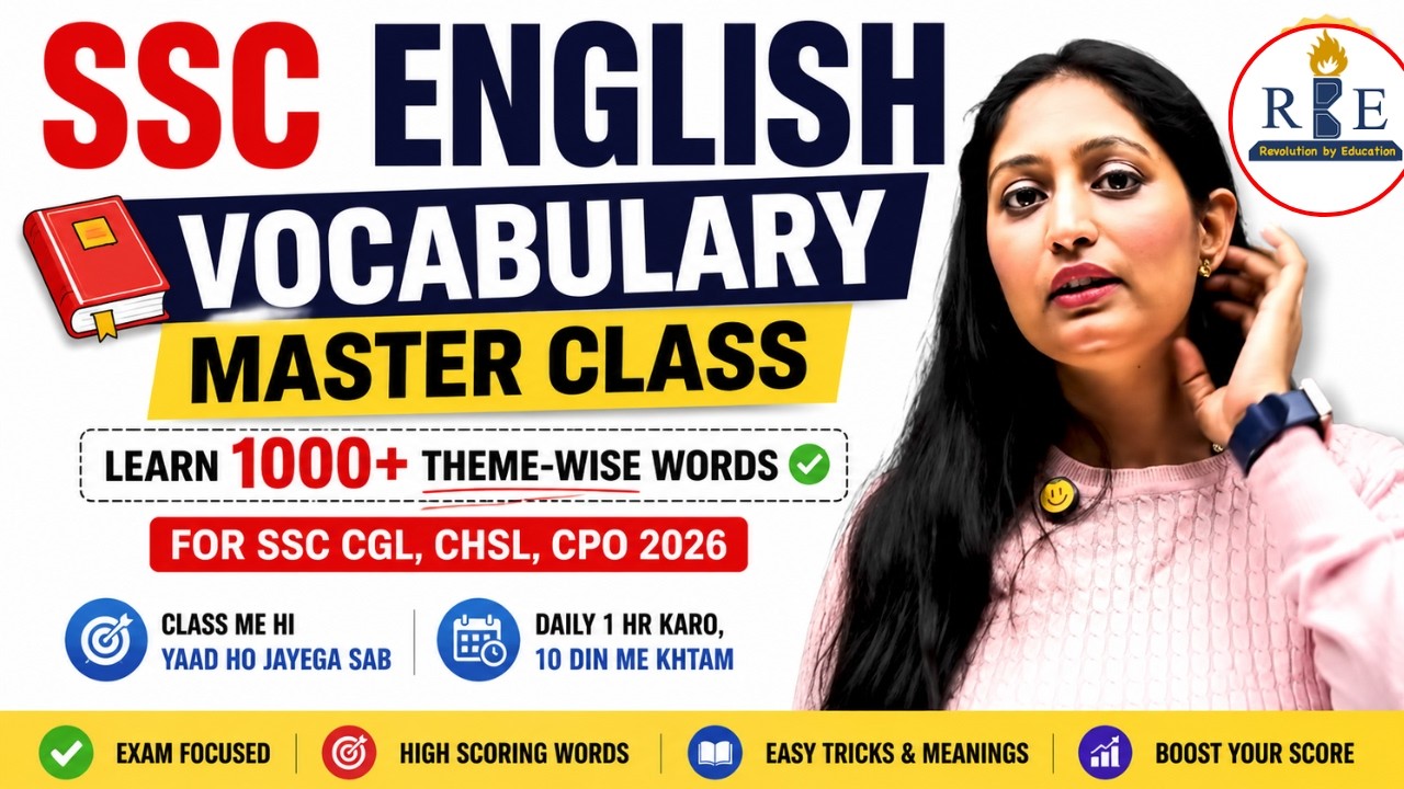 SSC English Vocabulary 📚Master Class |Learn 1000+ Theme-wise Words (OWS) for SSC CGL, CHSL, CPO 2026