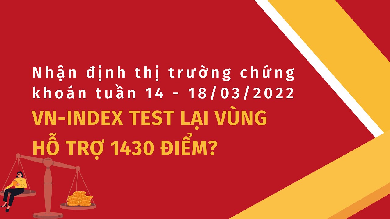 VN-Index test lại vùng hỗ trợ 1430 điểm? Nhận định thị trường chứng khoán tuần 14 - 18/03/2022