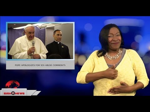Pope apologizes for sex abuse comments (ASL - 1.22.18)