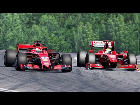 Ferrari F1 2018 vs Ferrari F1 2009 - Spa