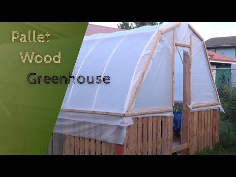 How I built a Pallet Greenhouse with a Rain Gutter Grow System.