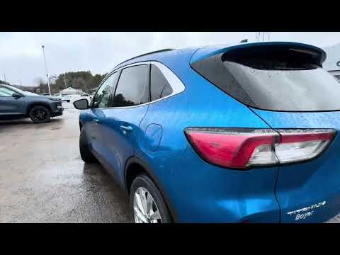 2021 Ford Escape Titanium Hybrid AWD in Blue for sale at Boyer Chevrolet Buick GMC Bancroft in Bancroft, ON