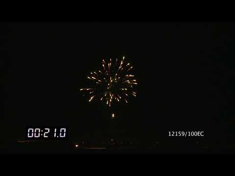 12159/100EC - Cake Ø20mm 100s I-shape 50sec H35m Cat.2 Nec500g 1.4G, Two fuses, Gold bomber 4/1