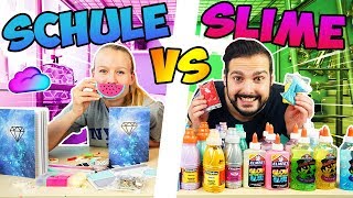 SLIME VS SCHULE MYSTERY BOX CHALLENGE Wählen Kathi &amp; Kaan coole Schulsachen oder Schleimzutaten?