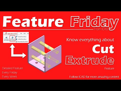 Feature Friday Ep.2 — Cut-Extrude in SOLIDWORKS ✂️ | Master the Basics #solidworks