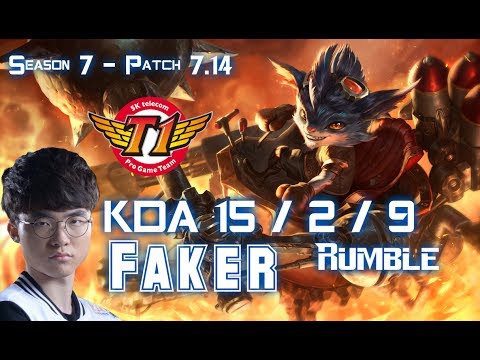 SKT T1 Faker RUMBLE vs MAOKAI Top - Patch 7.14 KR Ranked