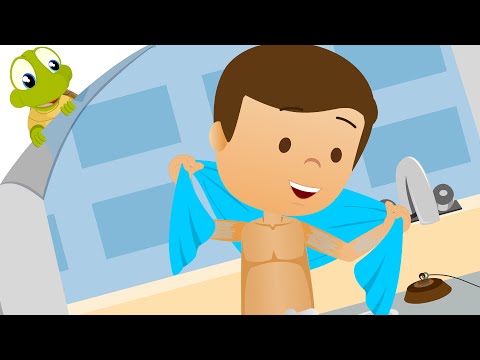 After a bath I try try try - nursery rhyme for kids