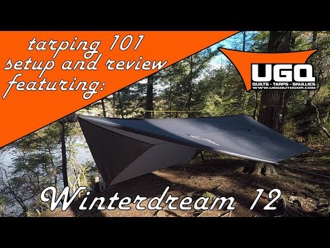 How to set up your tarp when hammock camping featuring: UGQ Winterdream 12