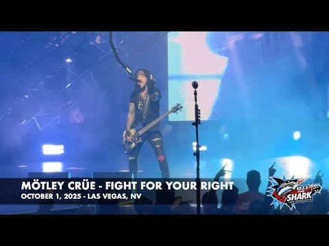 Motley Crue rocks "Fight For Your Right" on October 1, 2025 in Las Vegas