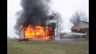 preview picture of video 'Fully Involved Garage Fire - 7400 Block of New Glendale Road  Glendale, Kentucky'