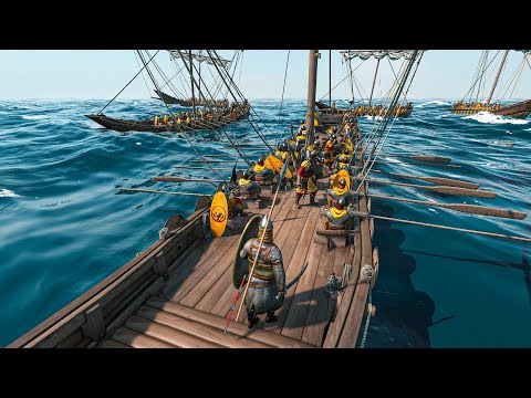 Aserai Boats Board Khuzait Warships — Brutal Sea Fight | Mount & Blade II: War Sails DLC
