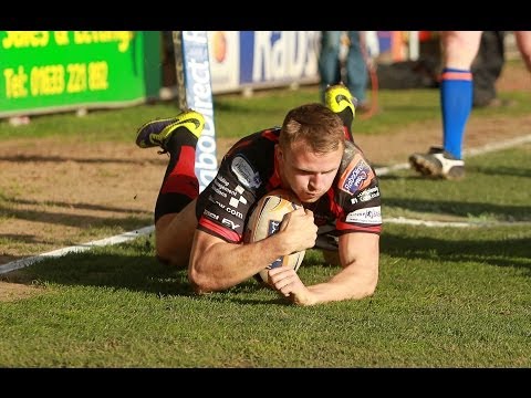 Tom Prydie dives in for Try - Newport Gwent Dragons v Connacht 23rd March 2014
