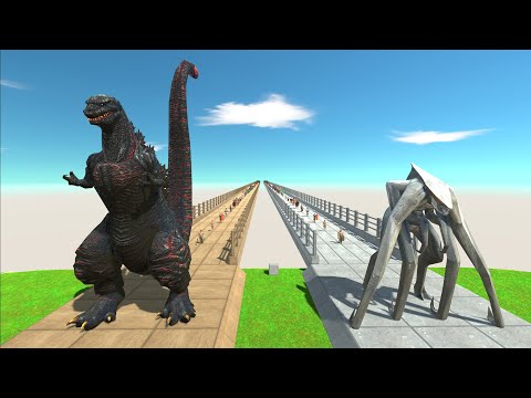 SHIN GODZILLA VS MUTO WHITE DEATH RUN - Animal Revolt Battle Simulator