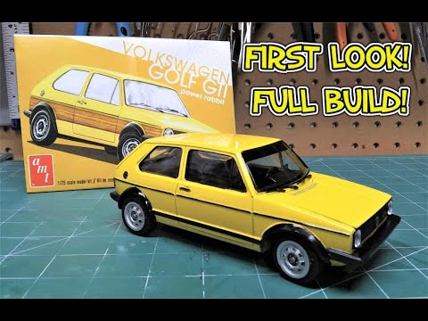 FIRST LOOK! 1978 Volkswagen VW Golf GTI Power Rabbit 1/25 Scale Model Kit Build Review AMT1213  AMT