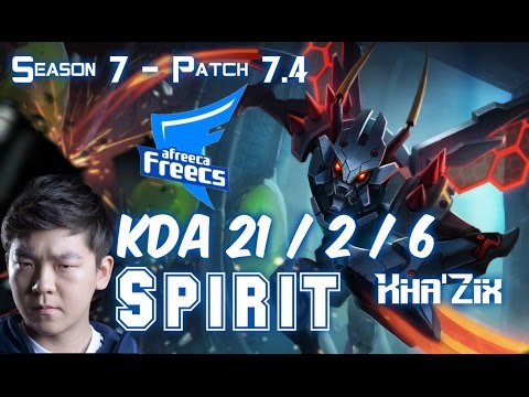 AFs Spirit KHA'ZIX vs RENGAR Jungle - Patch 7.4 KR Ranked