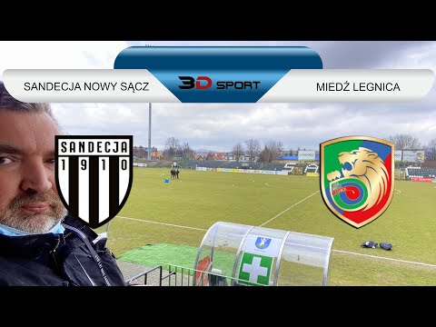 1L: Sandecja Nowy Sącz - Miedź Legnica [Puste trybyny, hymn]. 2021-02-27