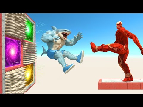 Titan Kick into Colossal Spikes or Triple Portals - Animal Revolt Battle Simulator
