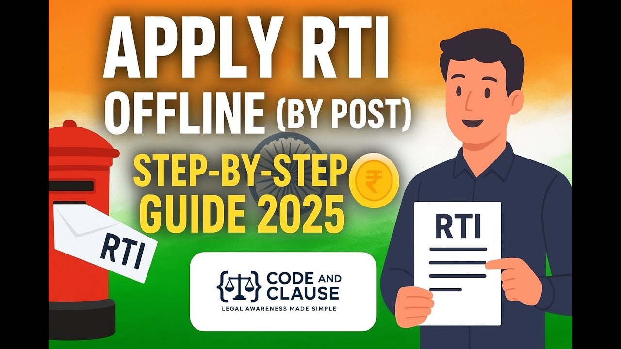 How to Apply RTI Offline in India (By Post) | Step-by-Step Guide | Code and Clause