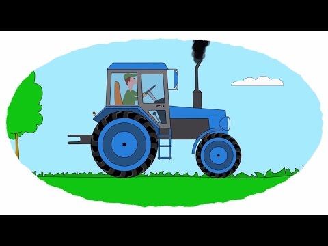 Das Zeichentrick-Malbuch. Farben lernen - Autos - Traktoren - Teil 1.