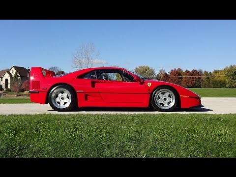 1990 Ferrari F40 F 40 Supercar in Red & Engine Start Up & Sound on My Car Story with Lou Costabile