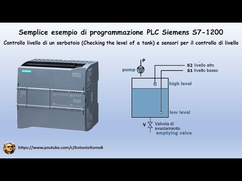 Siemens S7 1200 PLC - simple example of tank level control and level sensors