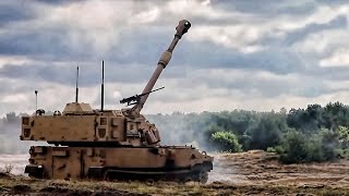 U.S. Army Field Artillery M109A7 Paladins In Poland (2022)